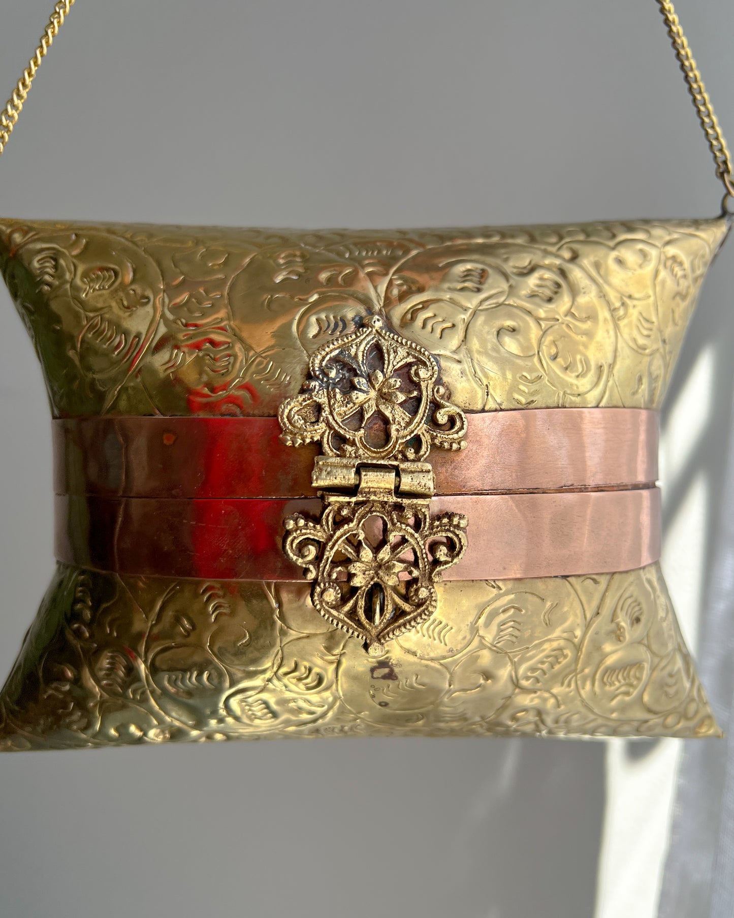 1930's Pillow Brass and Copper Evening Bag
